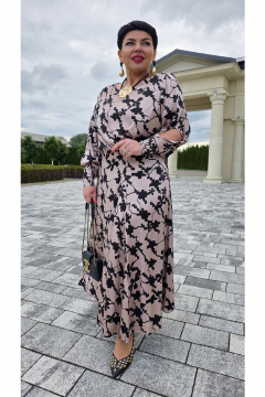 Платье Vittoria Queen 25833 черно-бежевый - фото 4