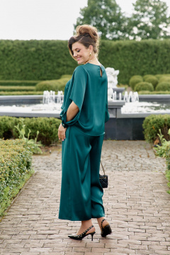 Блуза, брюки Vittoria Queen 26683 изумруд - фото 2