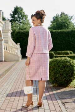 Жакет, юбка Vittoria Queen 26693 розовый - фото 4