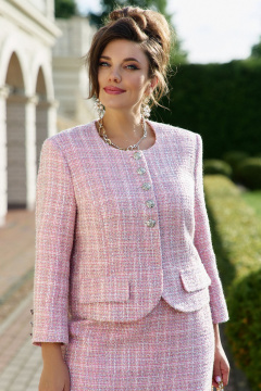 Жакет, юбка Vittoria Queen 26693 розовый - фото 2