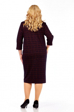 Платье СиБон 0291 красная_клетка - фото 3