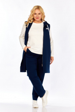 Блуза, брюки, жилет Bonna Image 759/1 синий - фото 4