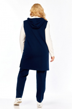 Блуза, брюки, жилет Bonna Image 759/1 синий - фото 2