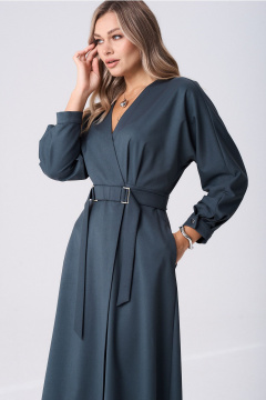 Платье AMUAR 1083 серо-синий - фото 5