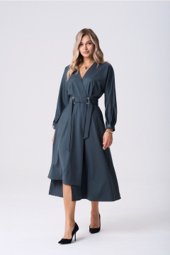 Платье AMUAR 1083 серо-синий - фото 2