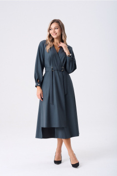 Платье AMUAR 1083 серо-синий - фото 1
