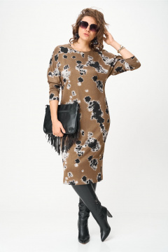 Платье Орхидея 1616 кофейный - фото 5