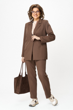 Брюки, жакет Vilena 1097 шоколад - фото 3