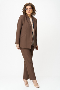 Брюки, жакет Vilena 1097 шоколад - фото 4