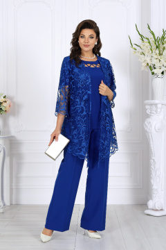 Блуза, брюки, кардиган Ninele 6073 василек - фото 1