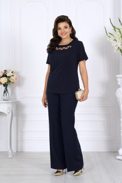 Блуза, брюки, кардиган Ninele 6073 синий - фото 2