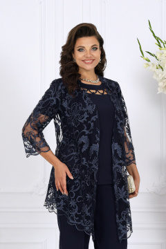 Блуза, брюки, кардиган Ninele 6073 синий - фото 4