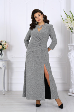 Платье Ninele 6077 серебро - фото 3