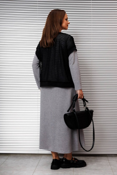 Жилет, платье INVITE 6118 серый/черный - фото 5