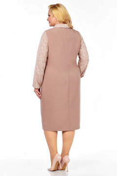 Платье Линия Л Б-2040 светло-коричневый - фото 4