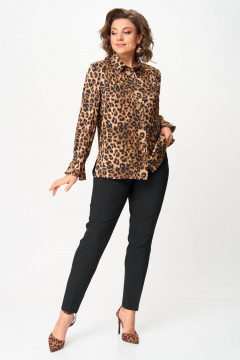 Блуза Slaviaelit 558 коричневый_леопард - фото 2