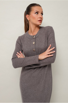 Стильное платье из трикотажного полотна с пуговицами PUR PUR 11-316/1 - фото 4