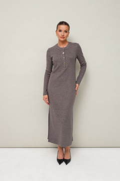 Стильное платье из трикотажного полотна с пуговицами PUR PUR 11-316/1 - фото 1