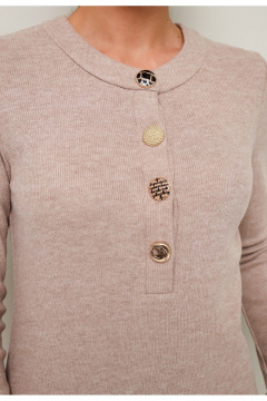 Платье трикотажное полуприлегающего силуэта с пуговицами PUR PUR 11-316/3 - фото 2