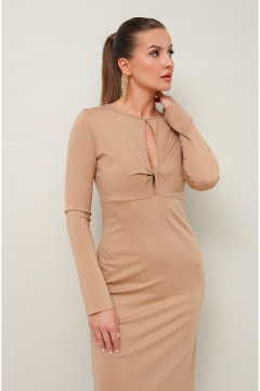 Миди-платье из трикотажного полотна с вырезом капля PUR PUR 11-348/1 - фото 4