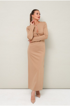 Миди-платье из трикотажного полотна с вырезом капля PUR PUR 11-348/1 - фото 2