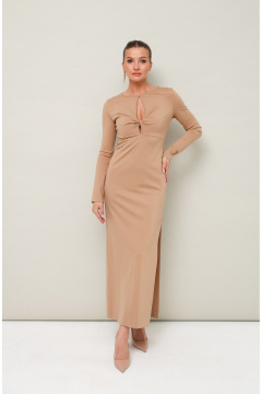 Миди-платье из трикотажного полотна с вырезом капля PUR PUR 11-348/1 - фото 1