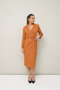 Платье-футляр с поясом и V-образным декольте PUR PUR 11-221 - фото 1