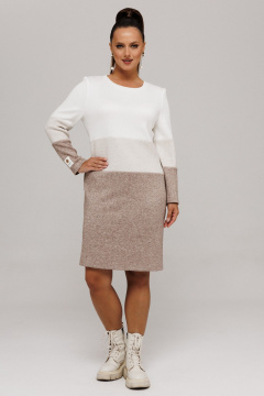 Платье Galean Style 915.1 бежевый_коричневый - фото 4