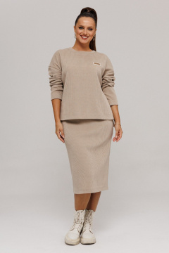 Свитшот, юбка Galean Style 990 бежевый - фото 2