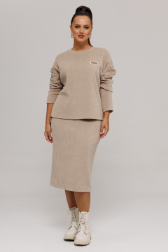 Свитшот, юбка Galean Style 990 бежевый - фото 1