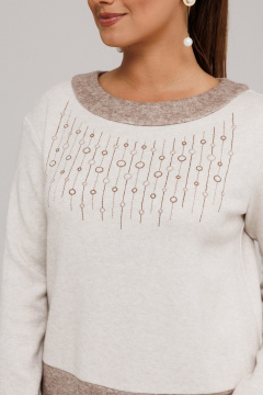 Джемпер, юбка Galean Style 994 бежевый_коричневый - фото 5