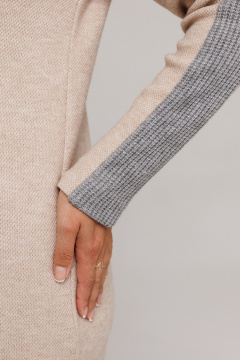 Платье Galean Style 995 бежевый_серый - фото 3