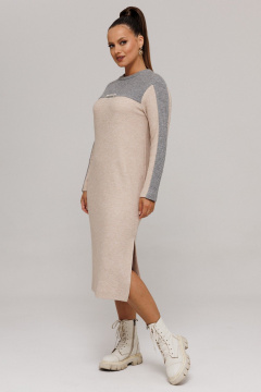 Платье Galean Style 995 бежевый_серый - фото 2
