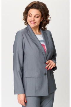 Брюки, жакет БелЭльСтиль 412-3_03_22+596-2_79_22 серый_однотон - фото 5