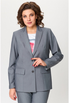 Брюки, жакет БелЭльСтиль 412-3_03_22+596-2_79_22 серый_однотон - фото 4