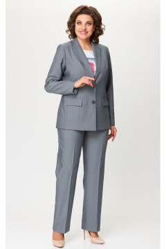 Брюки, жакет БелЭльСтиль 412-3_03_22+596-2_79_22 серый_однотон - фото 2