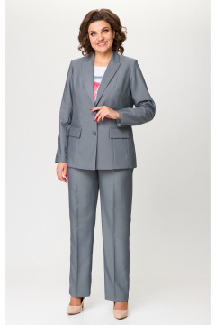 Брюки, жакет БелЭльСтиль 412-3_03_22+596-2_79_22 серый_однотон - фото 1