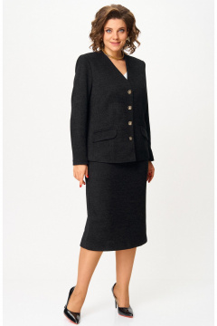 Жакет, юбка БелЭльСтиль 849-2_85_22+557-2_76_22 черный - фото 1