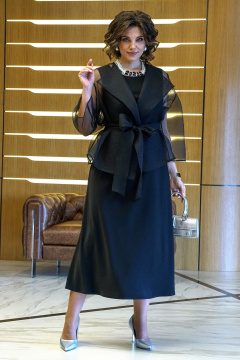 Блуза, платье Alani Collection 2433 черный - фото 3