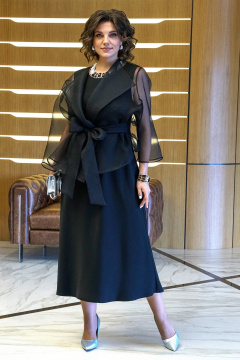 Блуза, платье Alani Collection 2433 черный - фото 1