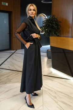 Блуза, брюки, жилет Alani Collection 2435 черный - фото 5