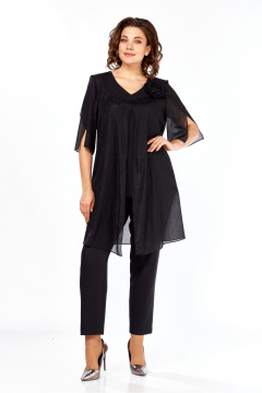 Блуза, брюки SVT-fashion 617 черный - фото 1