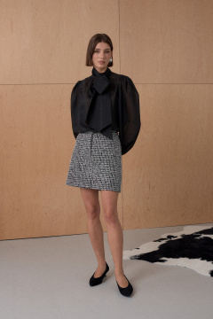 Юбка из жаккардового полотна с люрексом длиной 41 см Mixan 6017 - фото 1