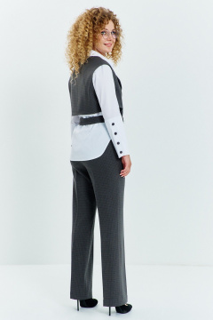 Блуза, брюки, жилет Euromoda 534 серый - фото 2