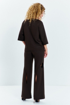 Блуза, брюки Euromoda 629 коричневый - фото 5