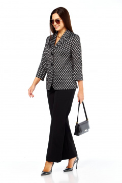 Брюки, жакет Taita plus 2523 черно-белый - фото 5