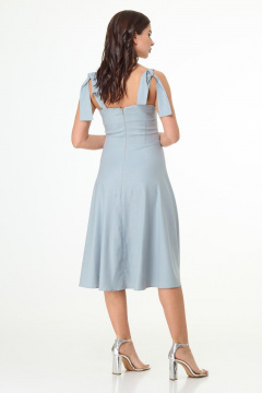 Платье-сарафан с завязками, объемный низ и кружевная отделка Anelli 847 бледно-бирюзовый - фото 3