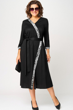 Платье EVA GRANT 7220Н черный-серый - фото 2