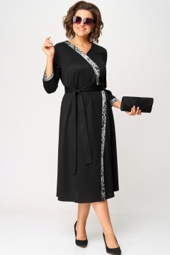 Платье EVA GRANT 7220Н черный-серый - фото 5