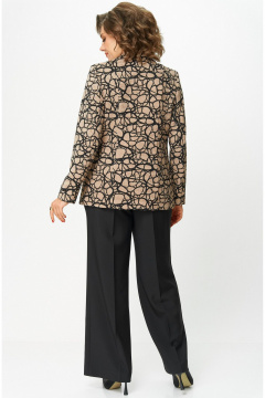 Жакет БелЭльСтиль 203-283_22 дизайн_беж+черный - фото 5